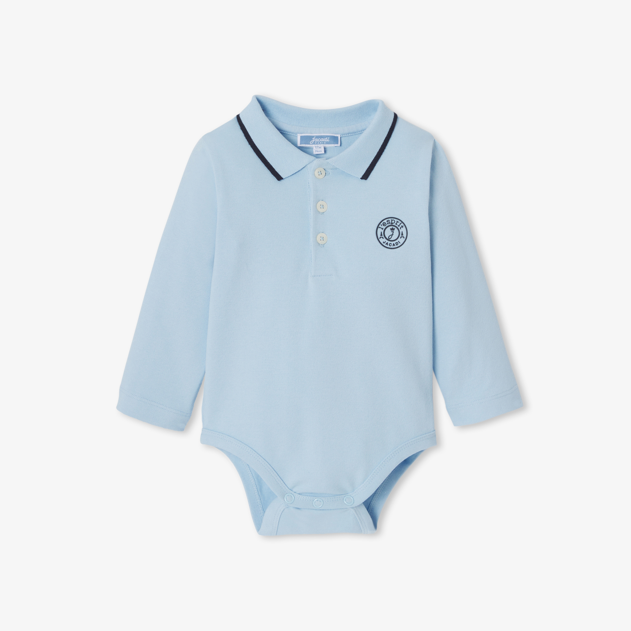 Jacadi - Rompertje in polostijl baby jongen - jacadi lichtblauw