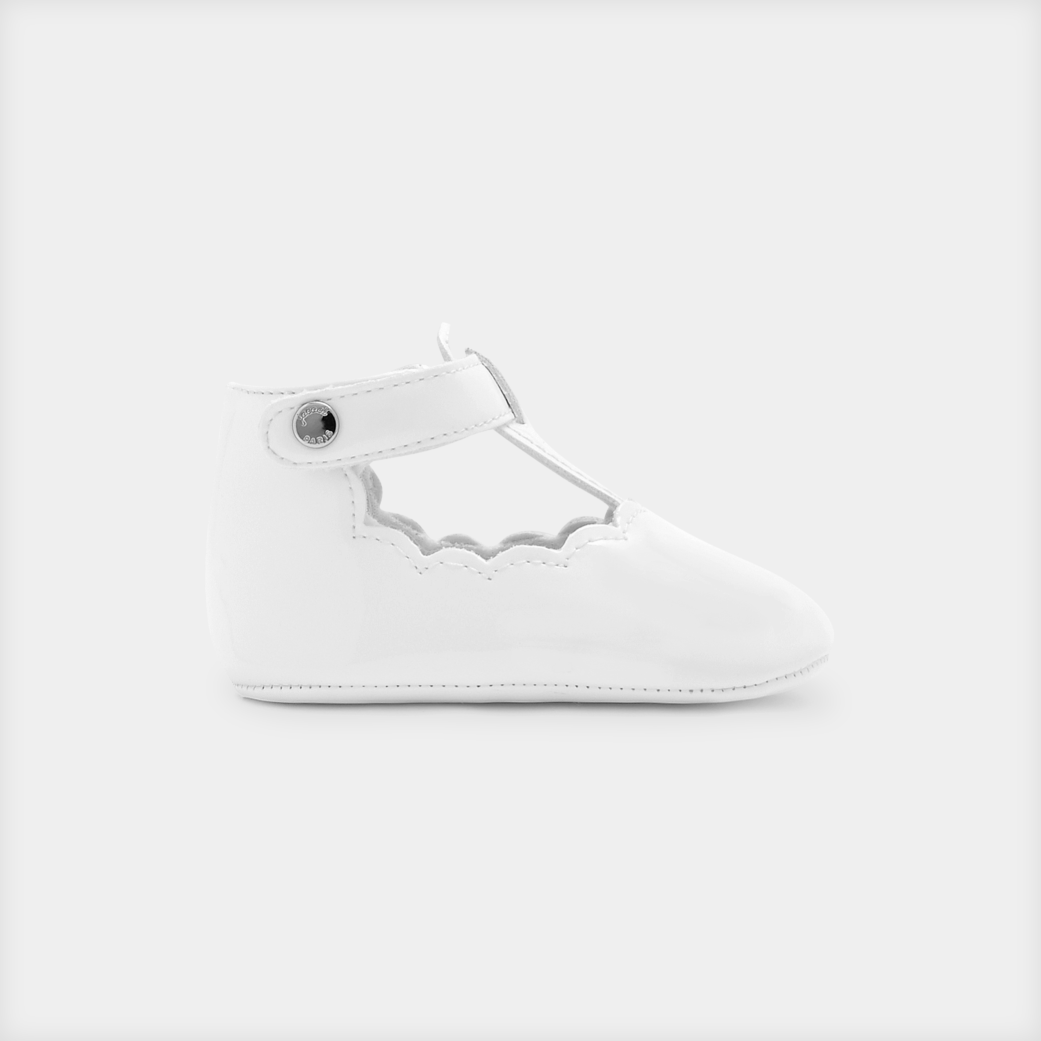Jacadi - Glanzende saloméschoenen baby meisje - jacadi wit - Het perfecte geboortegeschenk