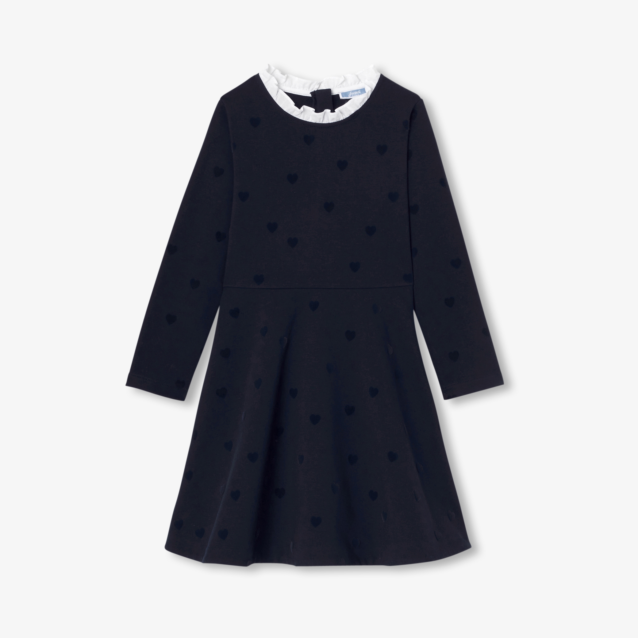Jacadi - Jurk met hartjes kind meisje - jacadi marineblauw