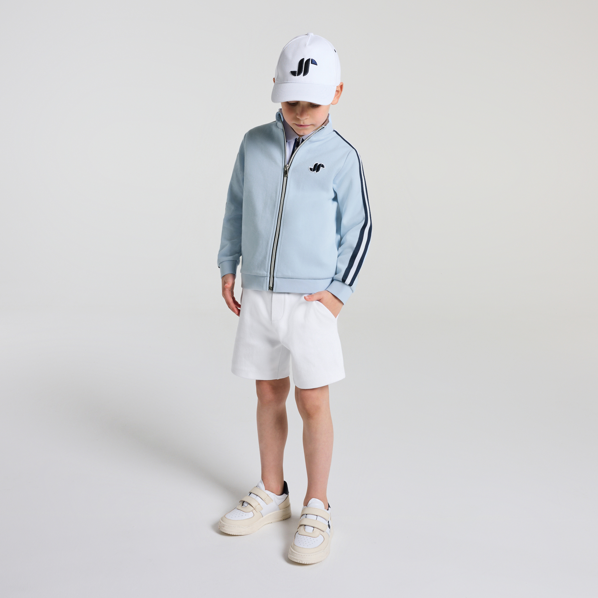 Jacadi - Short van dubbelzijdige doorgestikte fleece kind jongen - jacadi wit