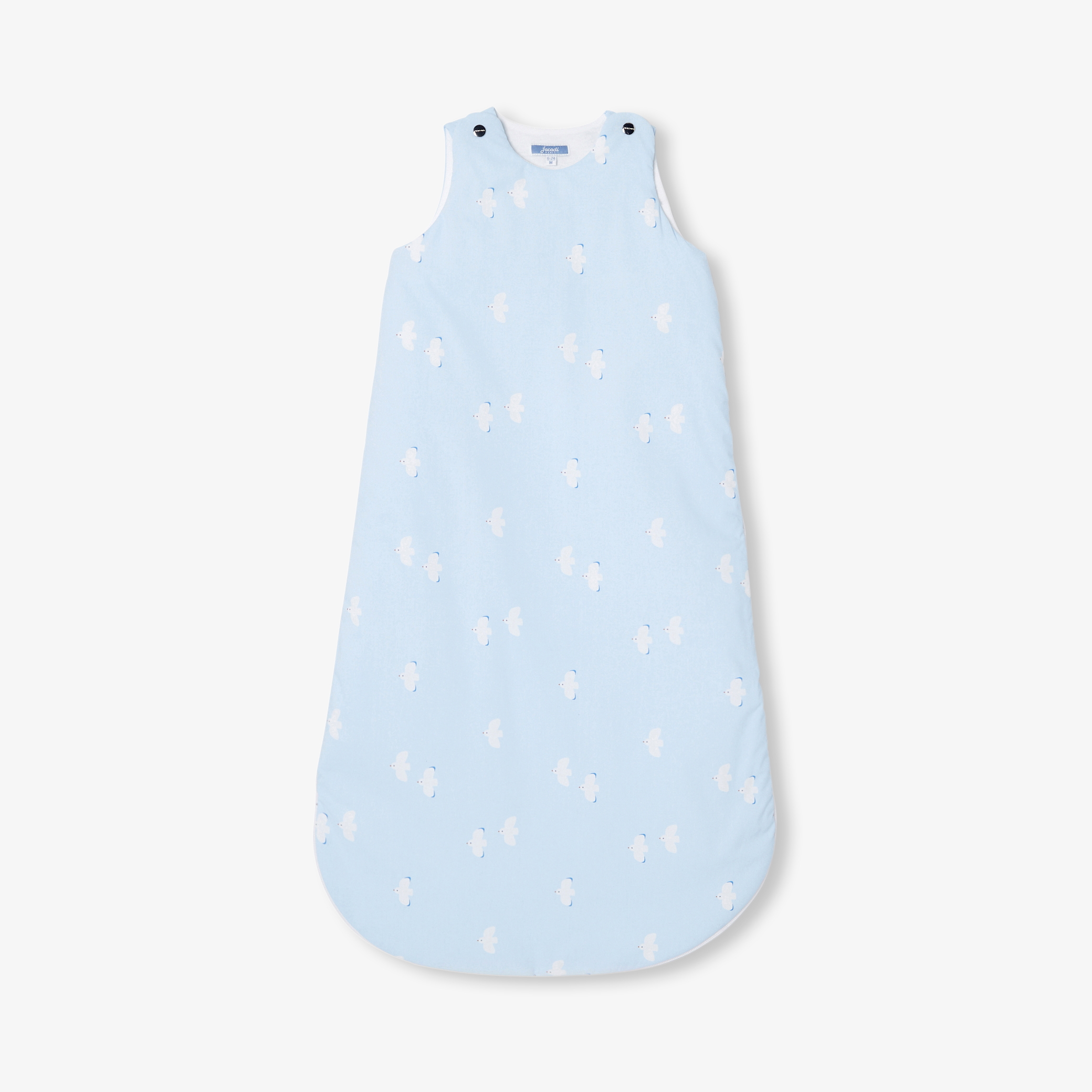 Jacadi - Poplin meegroeislaapzak 6-24 maanden - blauw/wit