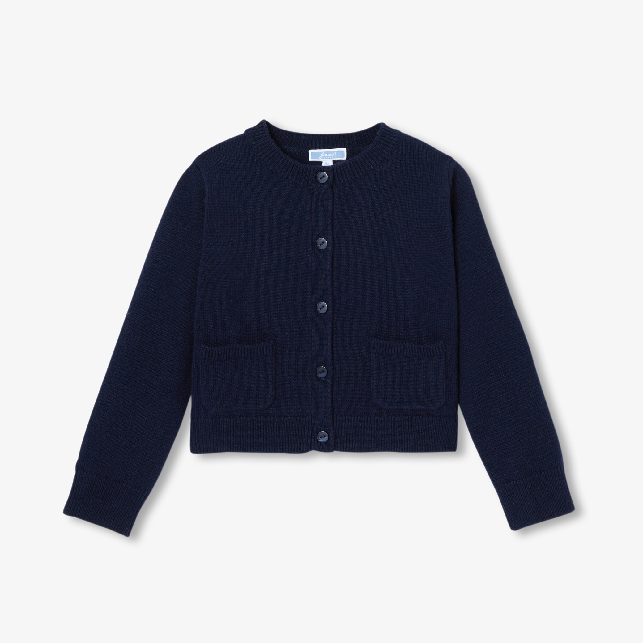 Jacadi - Meisjesvest van wolmix - jacadi marineblauw