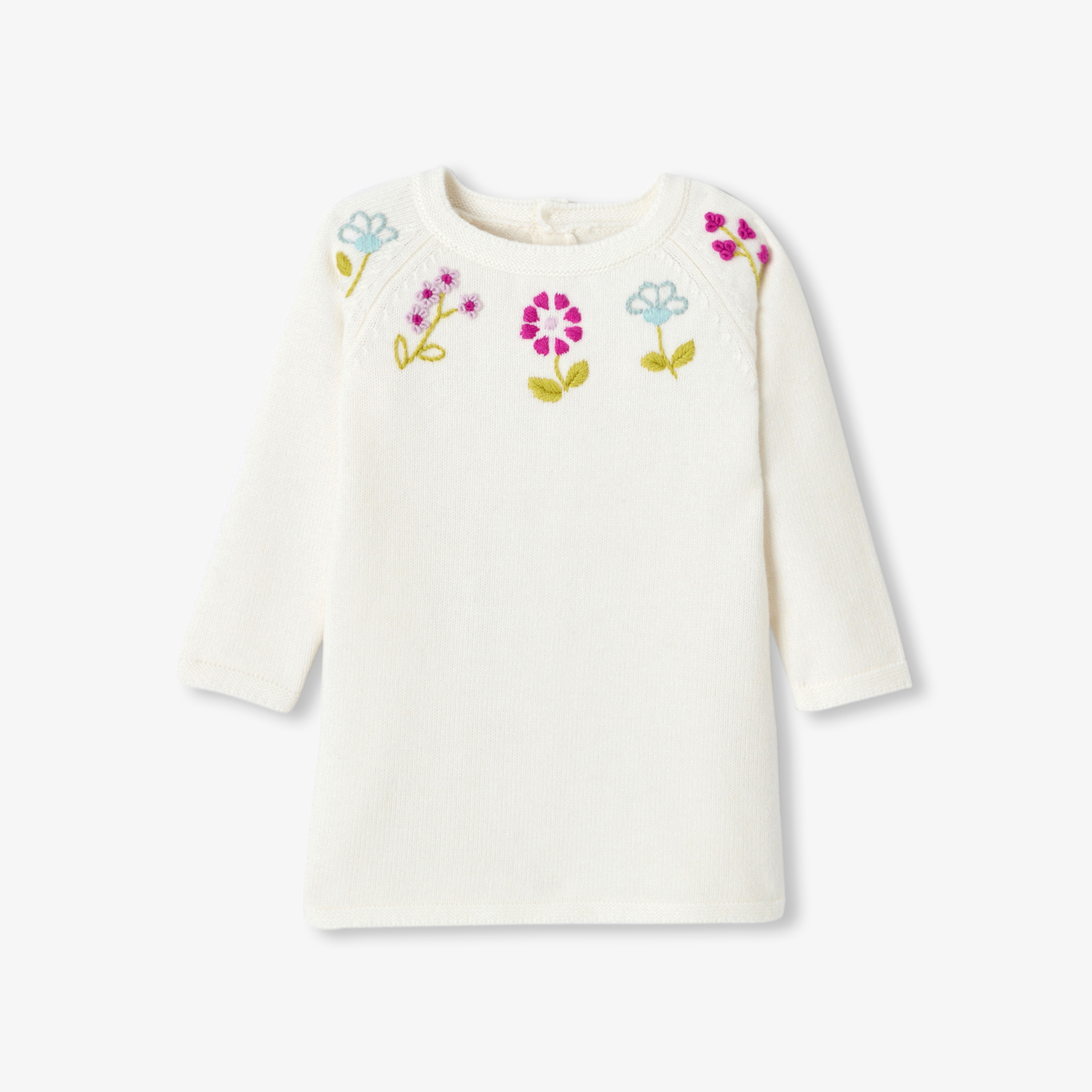 Jacadi - Jurkje van tricot voor babymeisjes - jacadi zacht wit