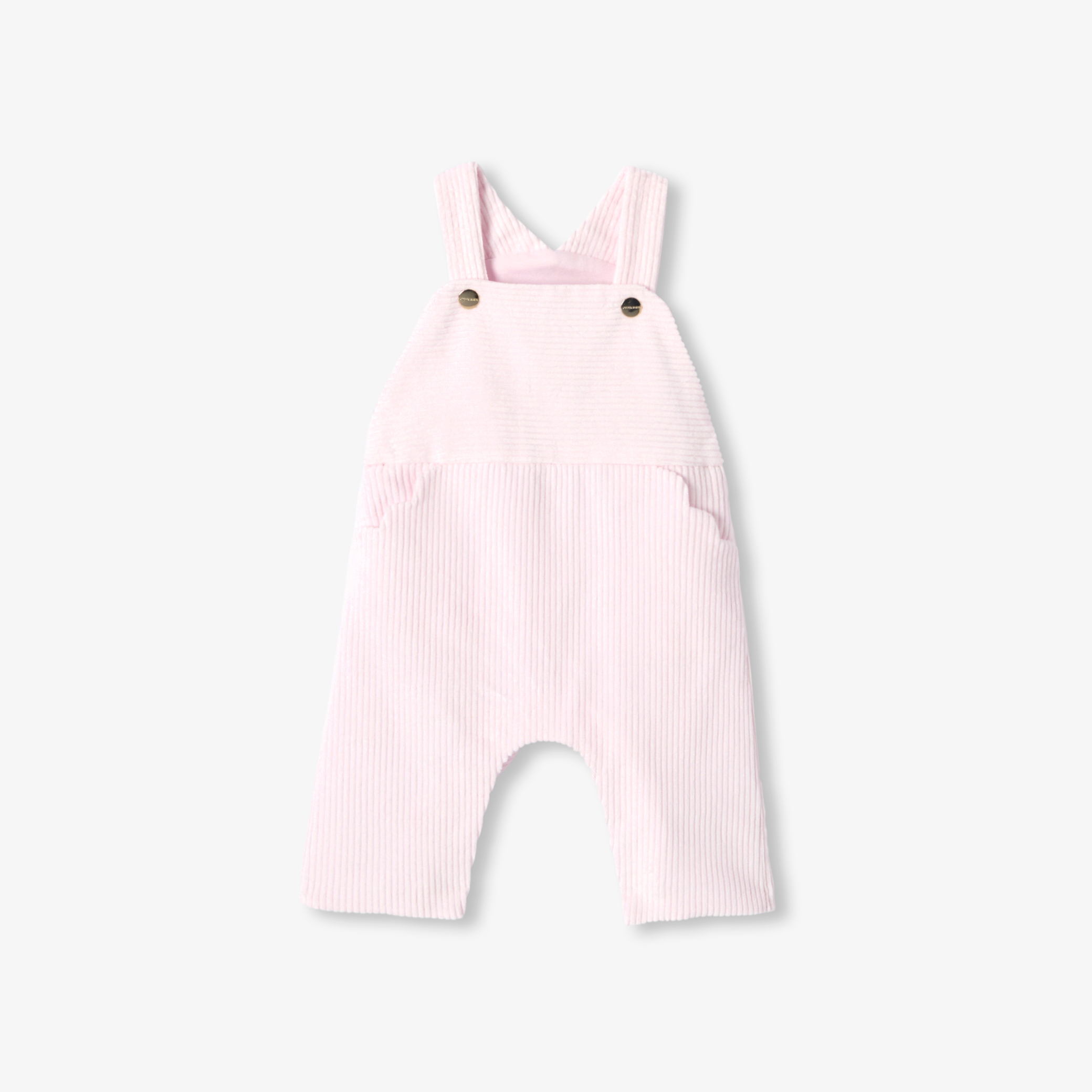 Jacadi - Salopette van corduroy met brede ribben babymeisje - jacadi vaalroze - Het perfecte geboortegeschenk