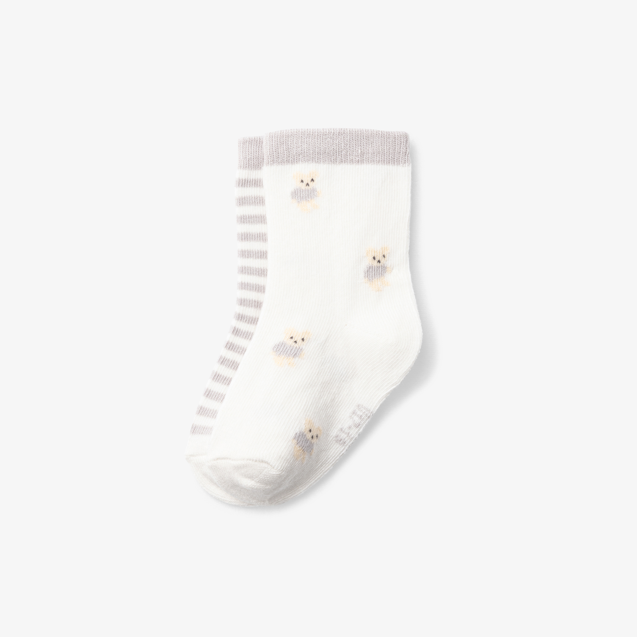 Jacadi - Twee paar babysokken - grijs/meerder kleuren - Het perfecte geboortegeschenk