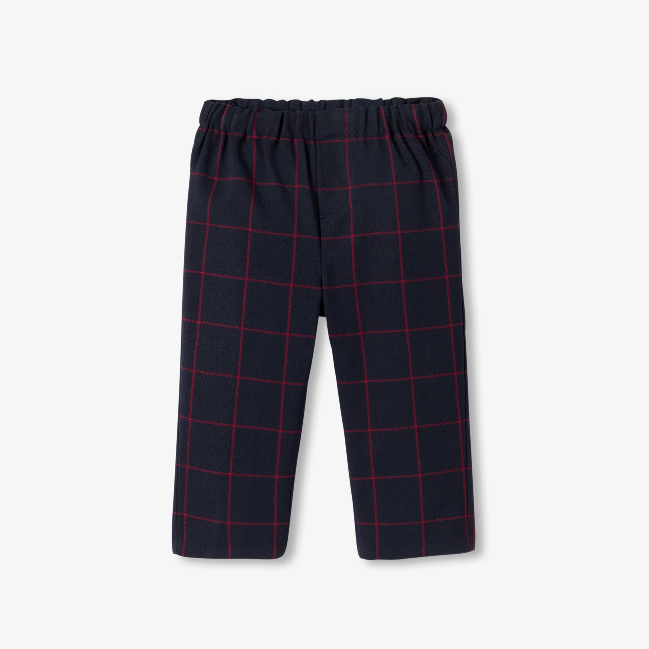 Jacadi - Pantalon bébé garçon en flanelle à carreaux - marine jacadi