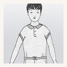 Zwart/witte afbeelding van de Emblematische polo