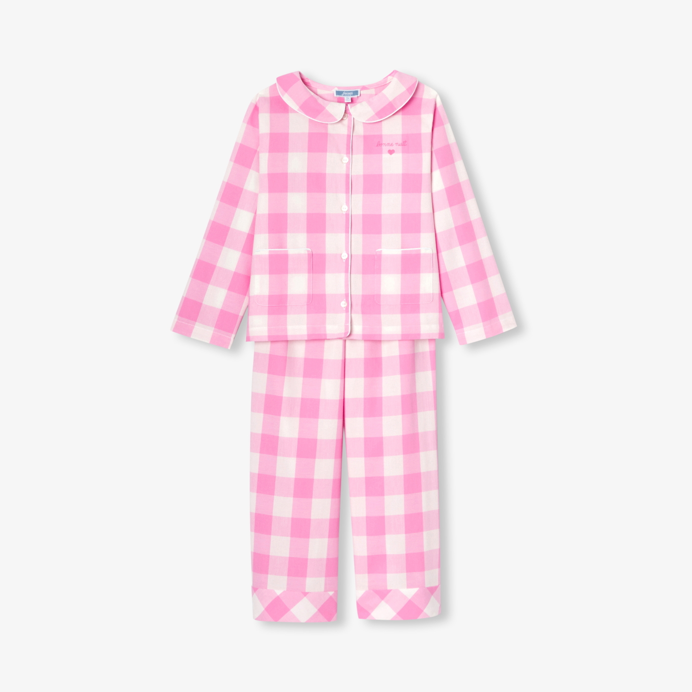 Flanellen pyjama kind meisje Roze/meerdere kleuren Jacadi Paris