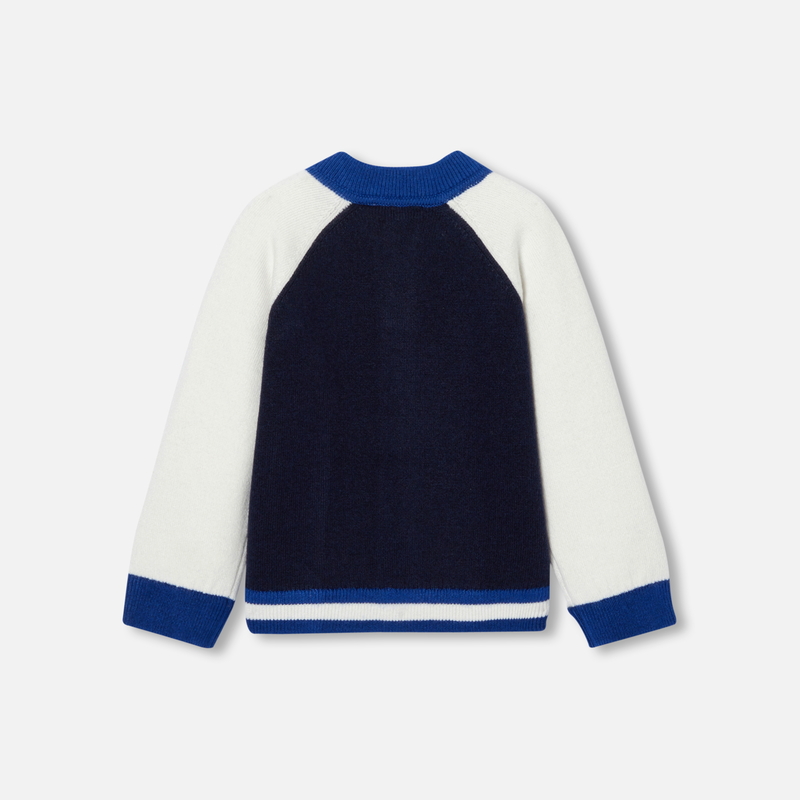 Pull enfant en laine et coton à rayures MARSHMALLOW/SOIR A0E5M01110 | Petit Bateau Pull enfant en laine et coton à rayures MARSHMALLOW/SOIR A0E5M01110 | Petit Bateau